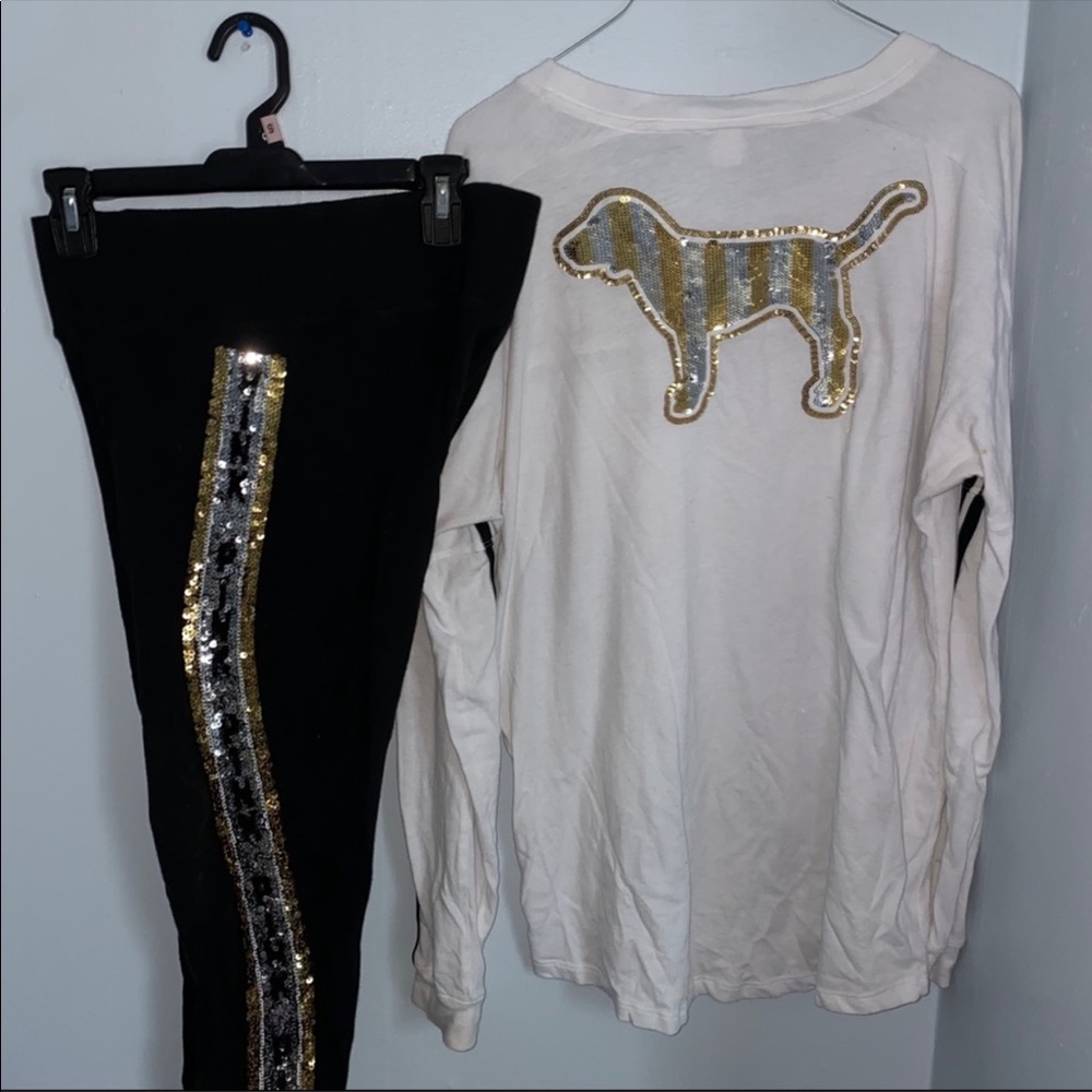 VS PINK Gold Silver Bling Set